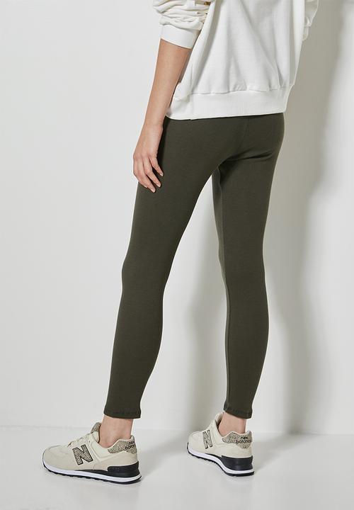 Superbalist - 7/8 Rib leggings - khaki