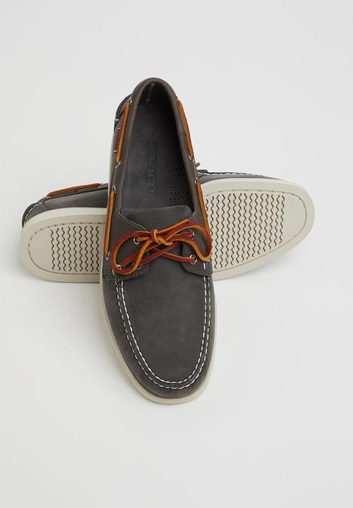 Sebago - Notch leather - dark grey &  blue navy
