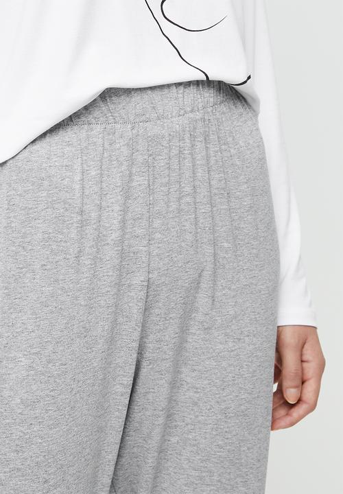 Superbalist - Sleep tee & pants set - white & grey 