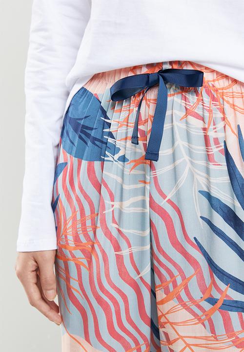 Superbalist - Sleep long sleeve fitted top & pants - multi 