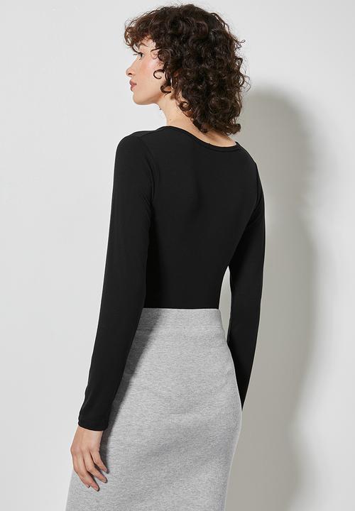 Superbalist - 2 Pack v-neck bodysuit - sage & black