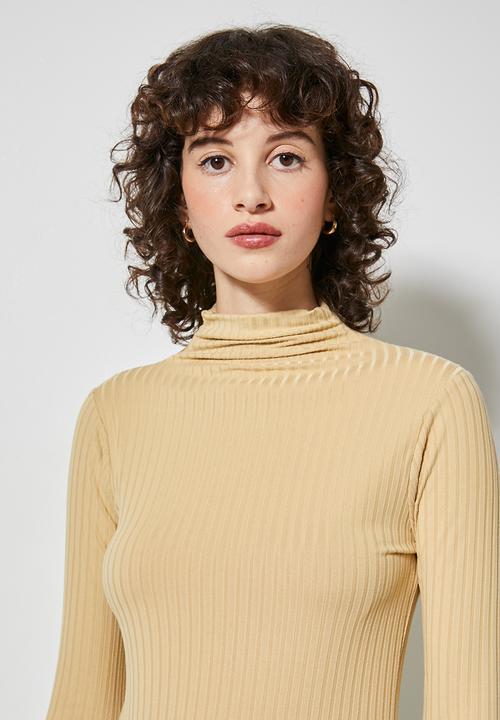 Superbalist - 2 Pack rib grown on funnel neck - beige & white 