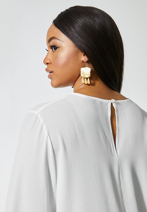 Superbalist - Blouson sleeve shell top - ivory