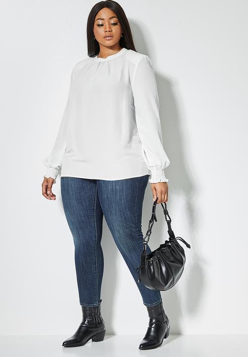 Superbalist - Shoulder pad shell top - ivory