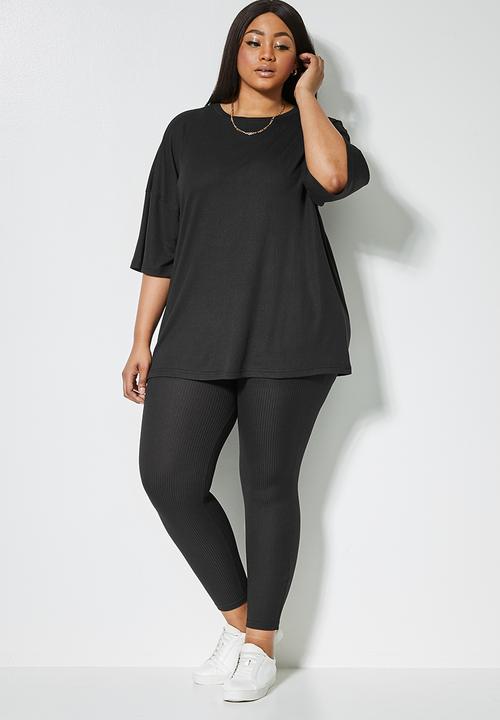 Superbalist - Rib boxy tee - black