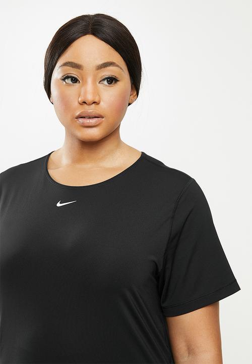 Nike - Plus Nike pro short sleeve all over mesh top - black