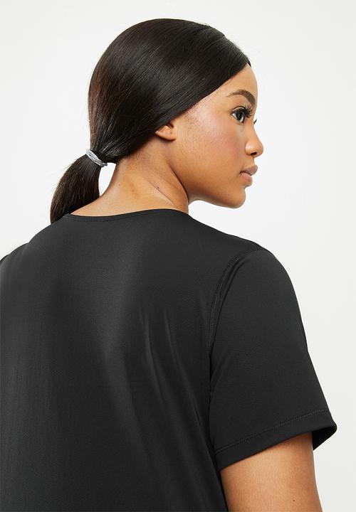 Nike - Plus Nike pro short sleeve all over mesh top - black