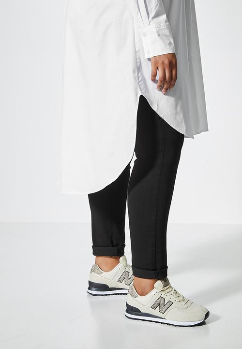 Superbalist - Cotton blend long length shirt - white