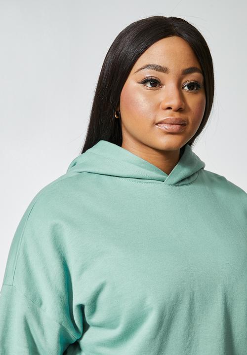 Superbalist - Crop hoodie - deep sage