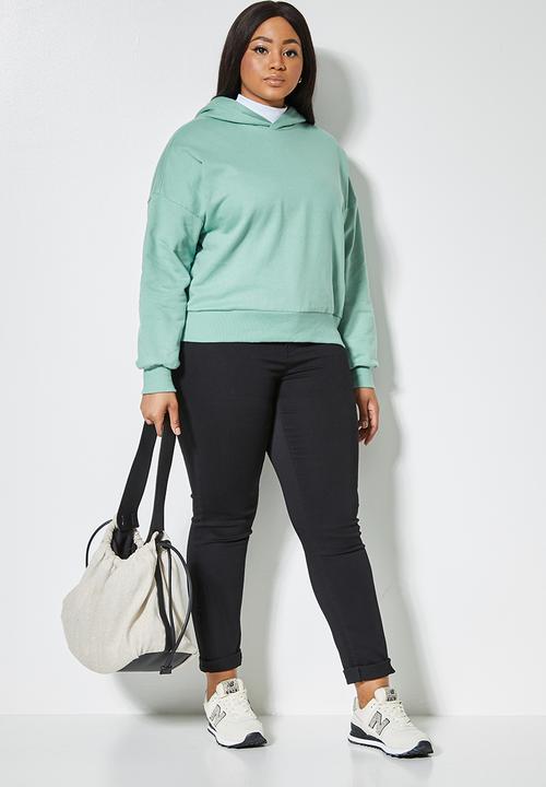 Superbalist - Crop hoodie - deep sage