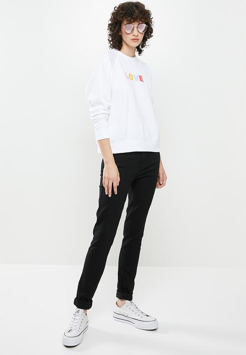 Levi’s® - Graphic everyday crew love fleece - white