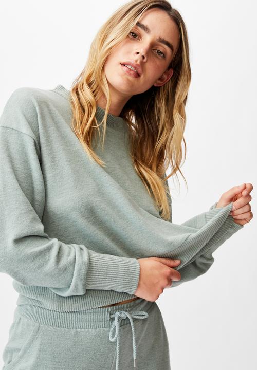 Cotton On - Super soft long sleeve crew - desert sage