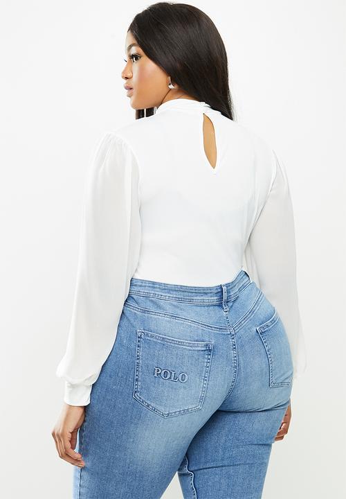 MILLA - Combo turtleneck bodysuit - ivory