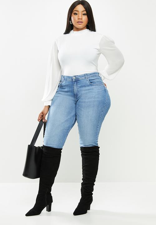 MILLA - Combo turtleneck bodysuit - ivory