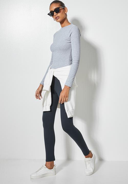 Superbalist - 2-pack crew neck rib tops - grey & white