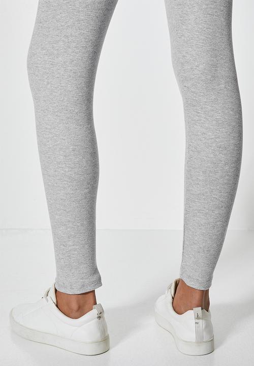 Superbalist - 7/8 rib leggings - grey