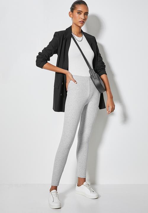 Superbalist - 7/8 rib leggings - grey