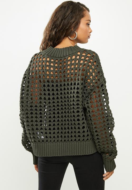 Glamorous - Petite knitted top - khaki