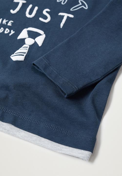MANGO - Smart long sleeve tee - navy