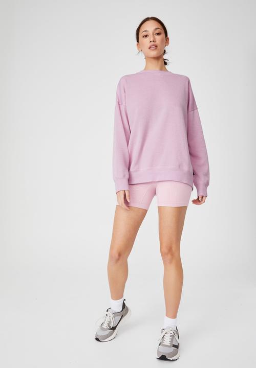 Cotton On - Lifestyle long sleeve crew top - soft violet marle