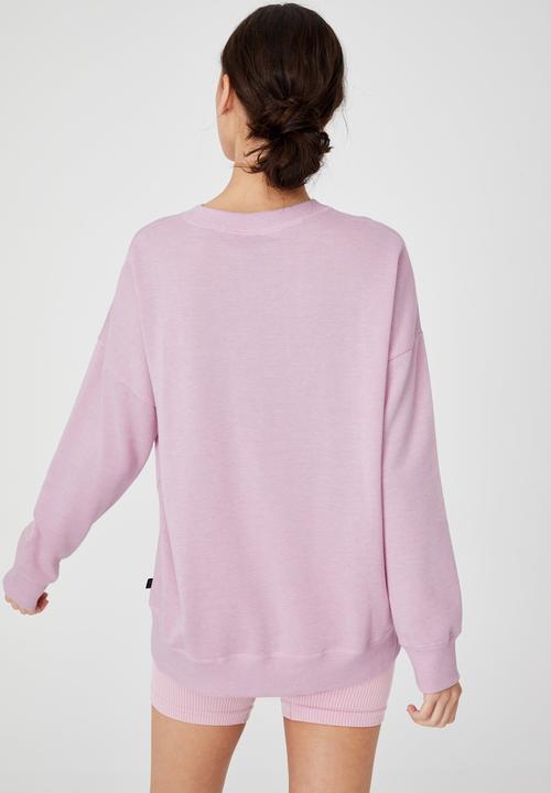 Cotton On - Lifestyle long sleeve crew top - soft violet marle