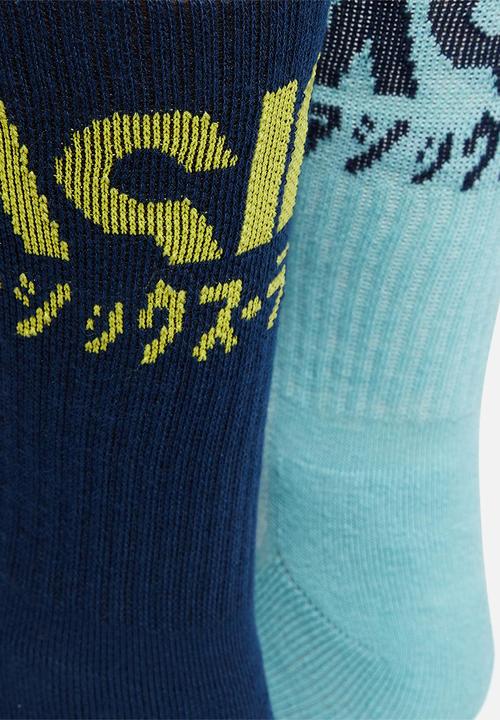 ASICS - 2 Pack katakana sock - blue 