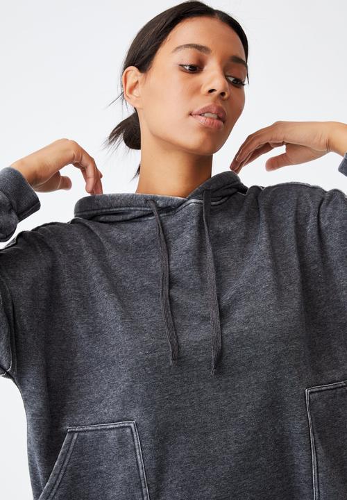 Cotton On - Lifestyle relaxed hoodie - washed black
