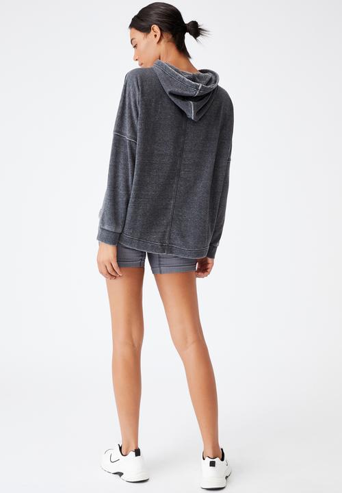 Cotton On - Lifestyle relaxed hoodie - washed black