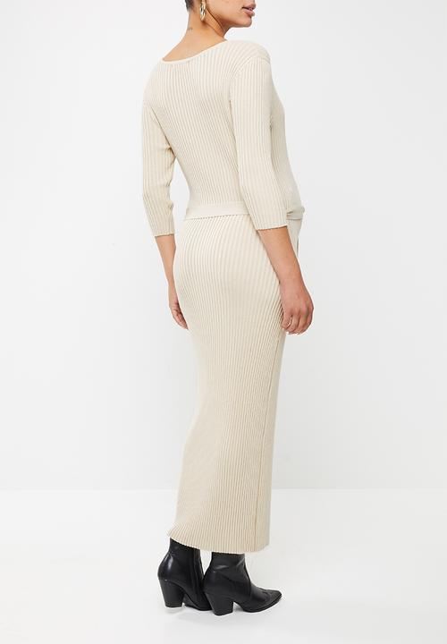 Glamorous - Maternity button down knit dress - neutral