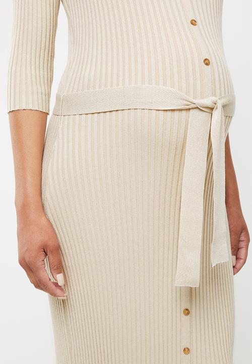 Glamorous - Maternity button down knit dress - neutral