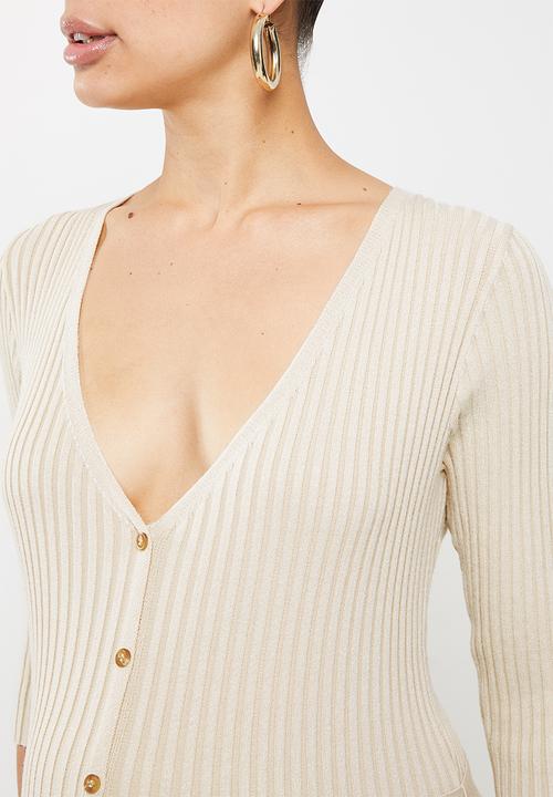 Glamorous - Maternity button down knit dress - neutral