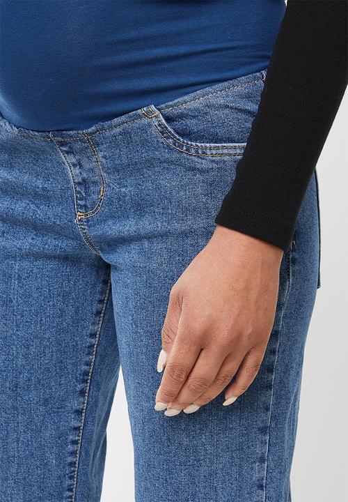Cotton On - Maternity stretch mom jean - blue