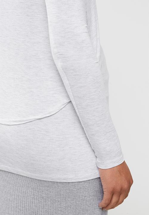 Cotton On - Maternity 2 in 1 long sleeve top 2 pack - white & grey