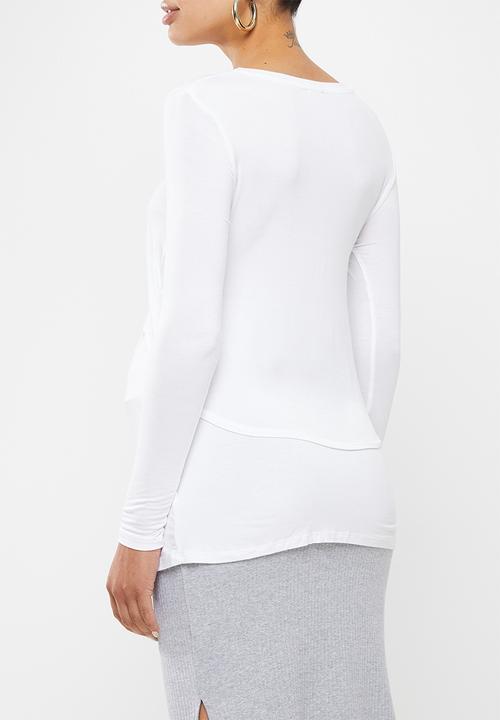 Cotton On - Maternity 2 in 1 long sleeve top 2 pack - white & grey