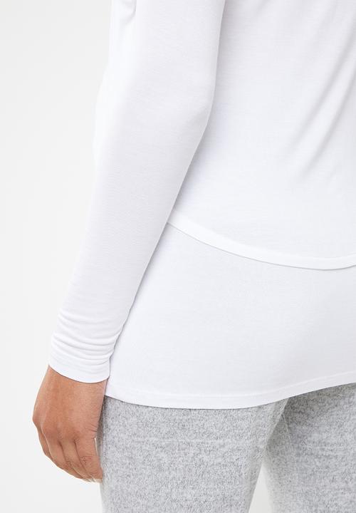 Cotton On - Maternity 2 in 1 long sleeve top 3 pack - white