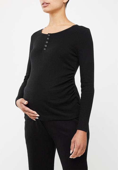 Cotton On - Maternity long sleeve top 3 pack - black