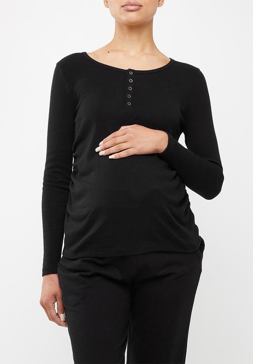 Cotton On - Maternity long sleeve top 3 pack - black