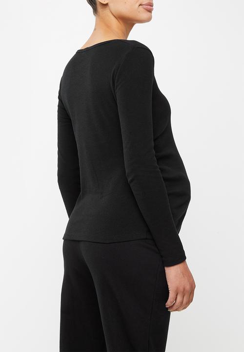 Cotton On - Maternity long sleeve top 3 pack - black