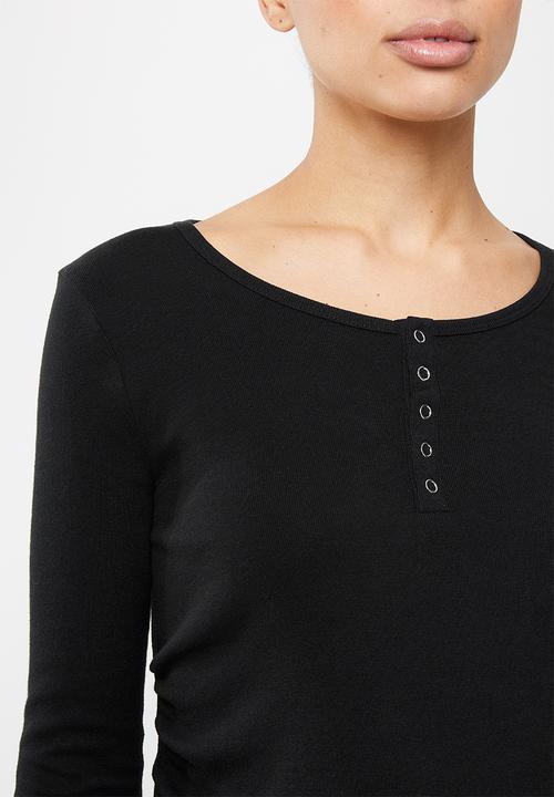 Cotton On - Maternity long sleeve top 3 pack - black