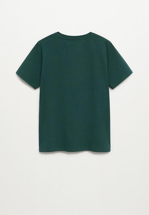 MANGO - Cross short sleeve tee - green