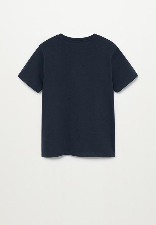 MANGO - Cross short sleeve tee - navy