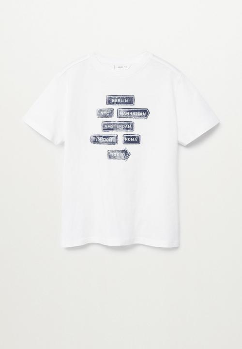 MANGO - Citie short sleeve tee - natural