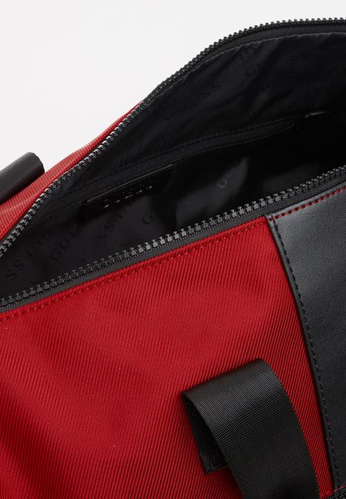GUESS - Central small duffel - red & black