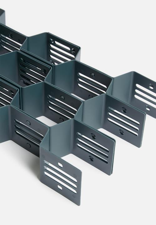 Fine Living - Honeycomb draw organiser set of 2 - dark blue