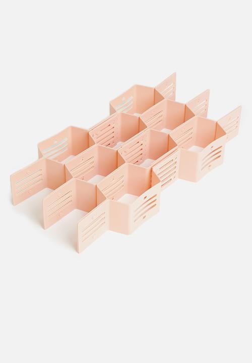 Fine Living - Honeycomb draw organiser set of 2 - pink