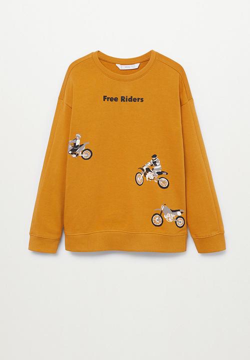 MANGO - Wording sweatshirt - bright yellow