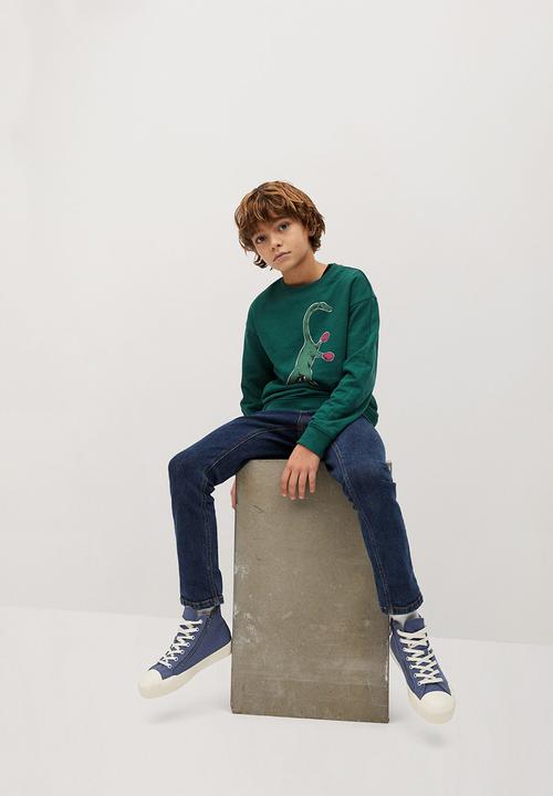 MANGO - Wording sweatshirt - green