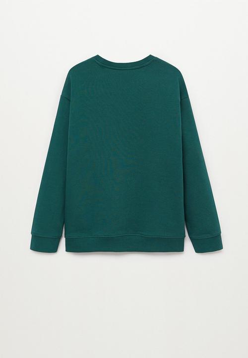 MANGO - Wording sweatshirt - green