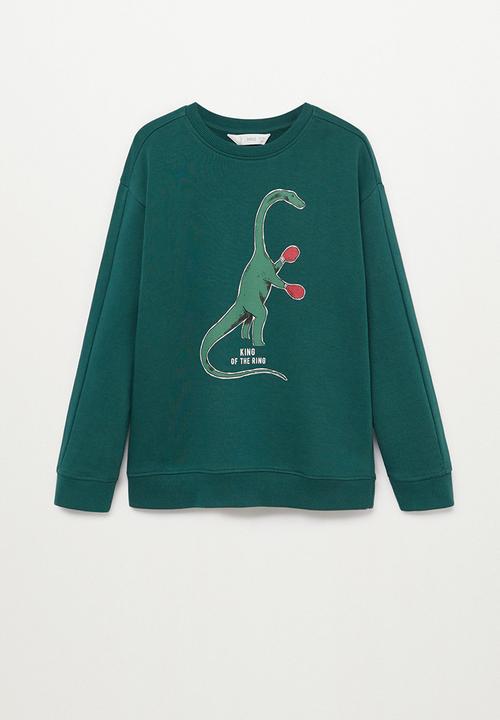 MANGO - Wording sweatshirt - green