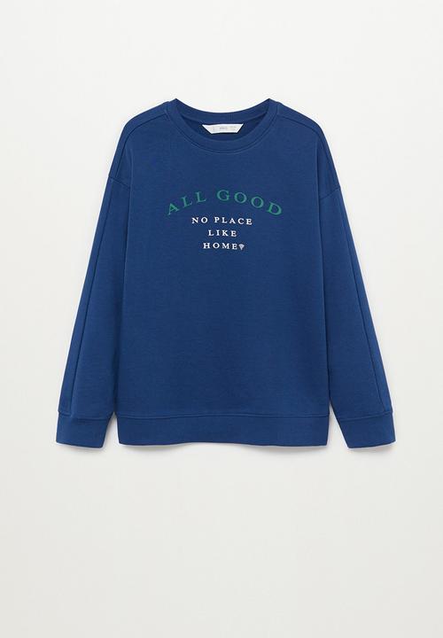 MANGO - Wording sweatshirt - bright blue